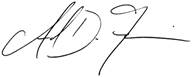 Image of Adam Fein's Signature