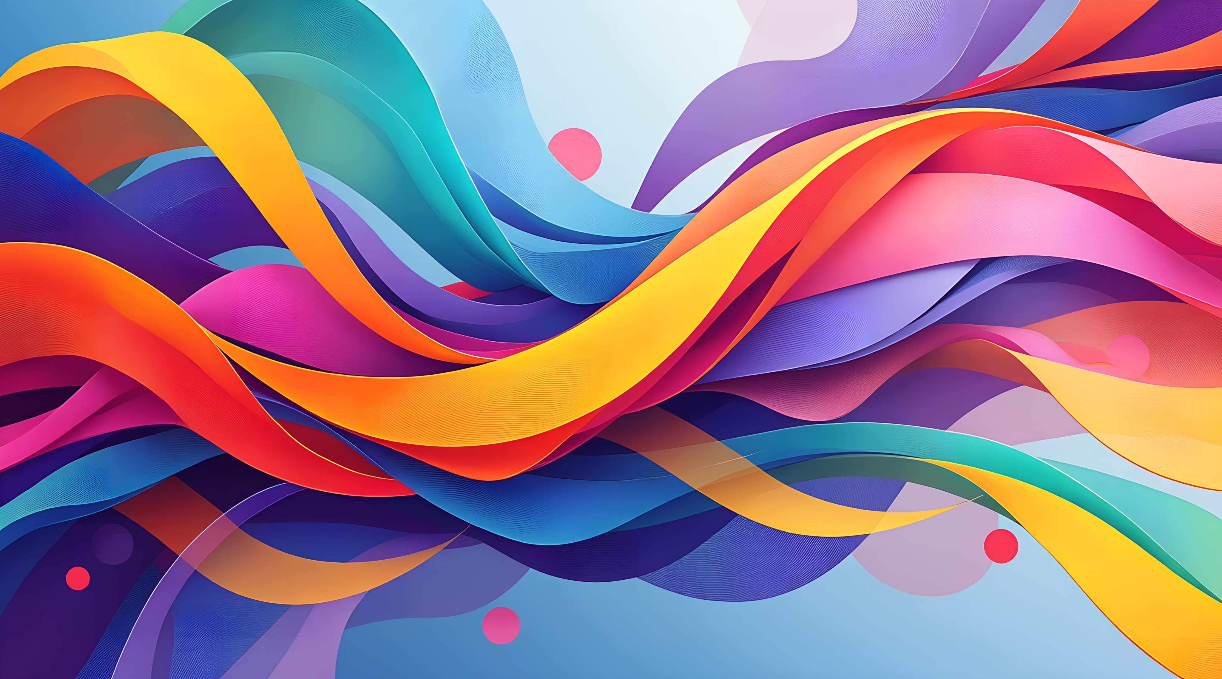 a wave of colorful bands crossing over one another