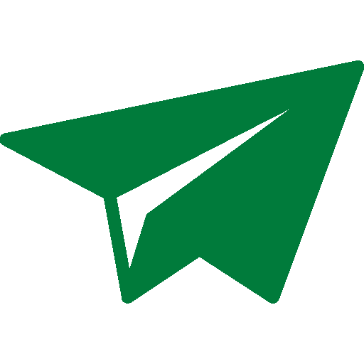 Green paper airplane
