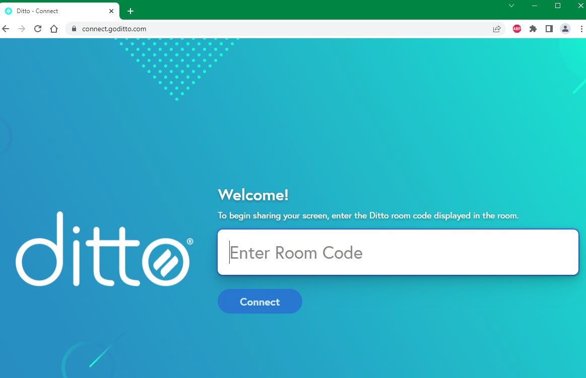 Ditto connect page
